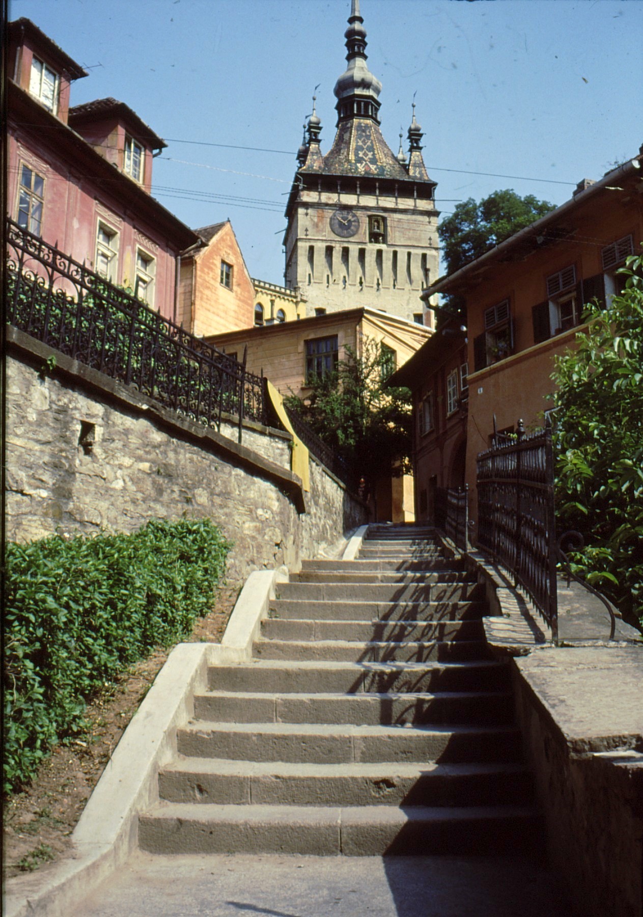 1993 02 Sighisoara escaliers