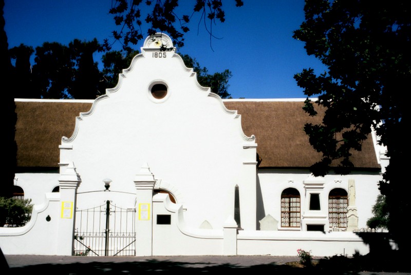 L'église de Paarl au toit de chaume